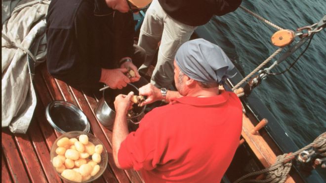 Gemeinsam schuften - Teambuilding auf dem Wasser