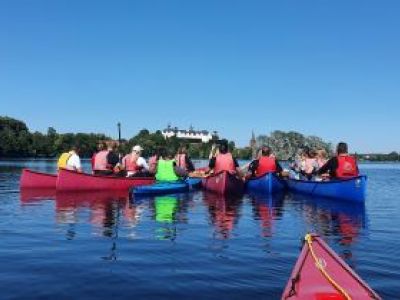 Paddeln zum Schloß von Plön