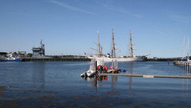 Kiel ist der Heimathafen des Segelschulschiffes Gorch Fock.